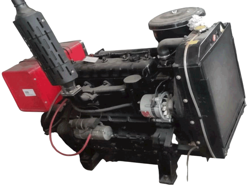 Motor a diesel korchitech 50 hp 4 cil a/e 12 v 2300 rpm  con radiador con embrague