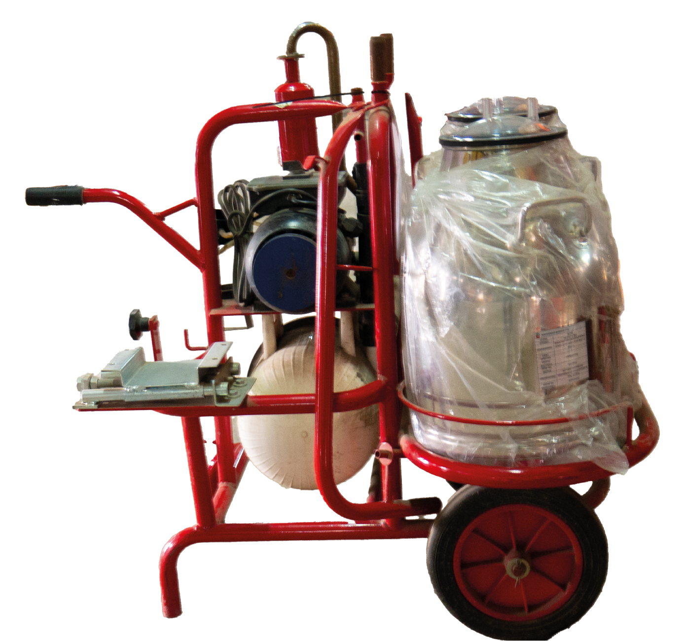 Maquina ordeñadora doble 2x30lt c/m-330cc-cap 200lt x min 110v 60hz