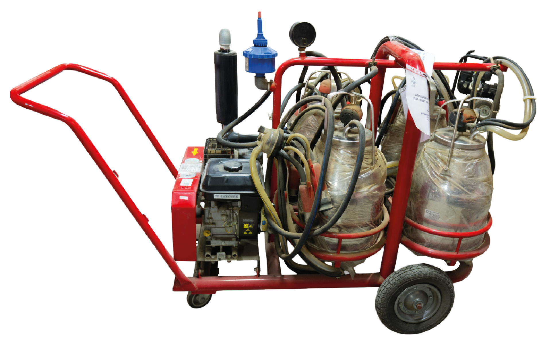 Maquina ordeñadora 4x30lt motor/gas capac 500lt 110v 60hz